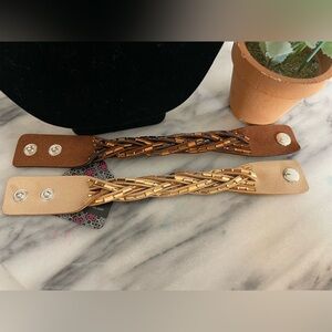 Braided Wrap Bracelets with Embellishments Set of 2 NWT